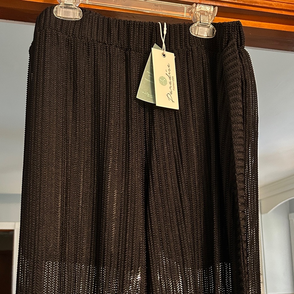 Paradise Women's Chic Black Wide Leg Pants